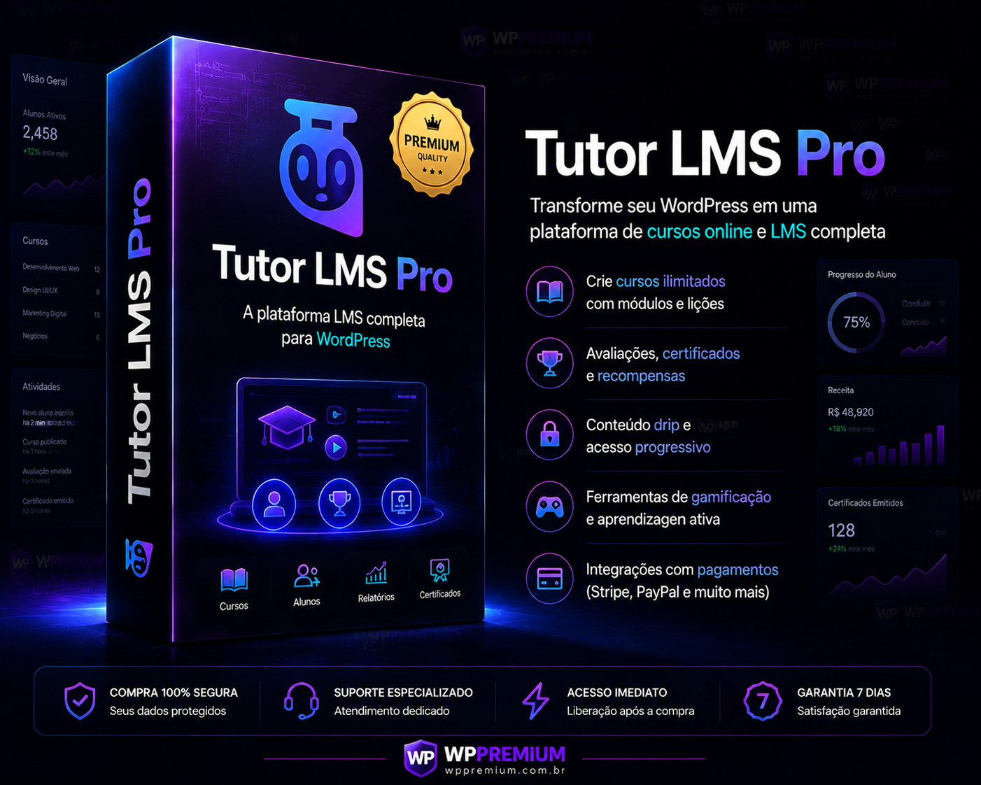 Tutor LMS Pro+tutor-payment-addons+tutor-lms-certificate-builder