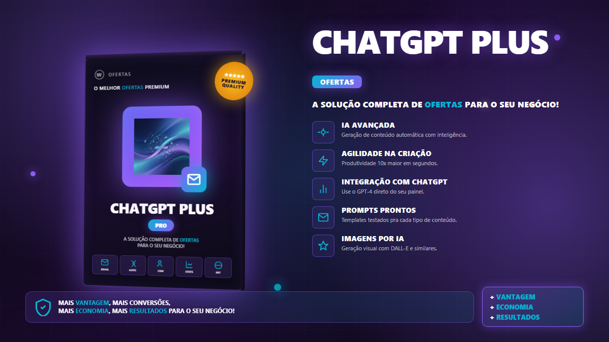 ChatGpt Plus - Acesso Mensal - WP Premium