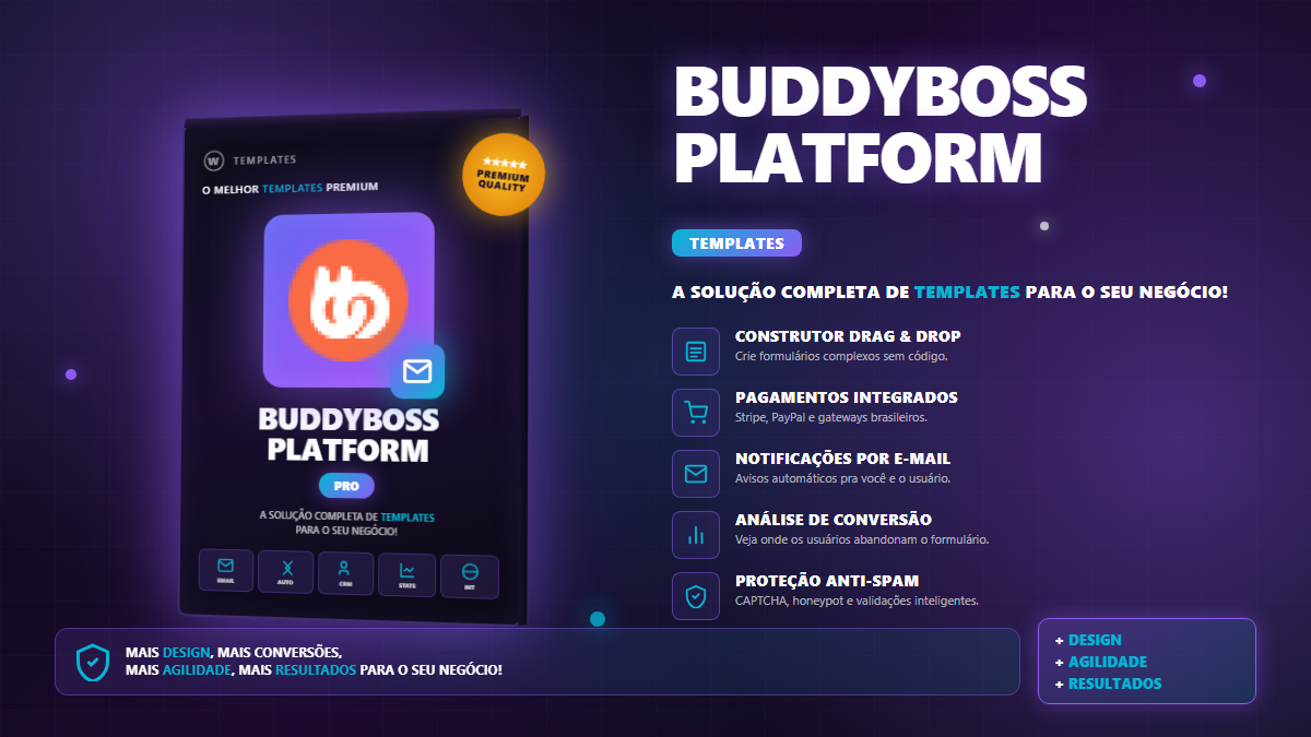BuddyBoss Platform Pro + Platform Theme + Boss Theme Plugins Extras = Pacote completo - WP Premium
