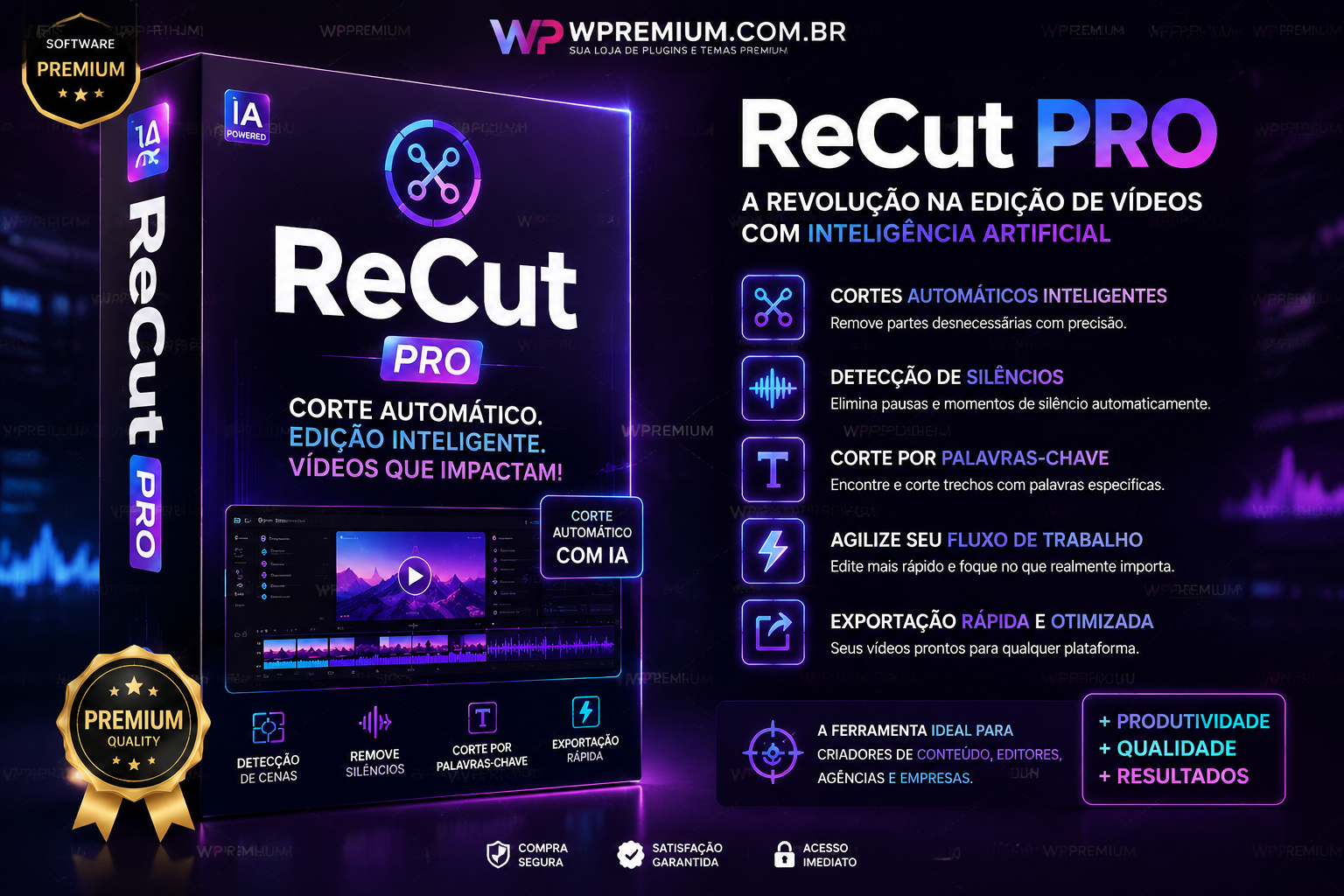 Recut- faça cortes de forma automatica nas suas edições de video